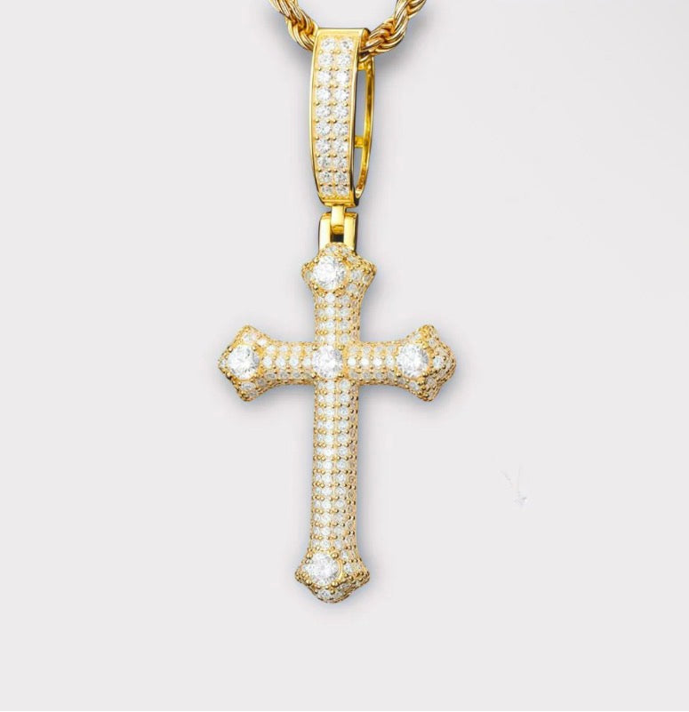 Moissanite Cross Pendant