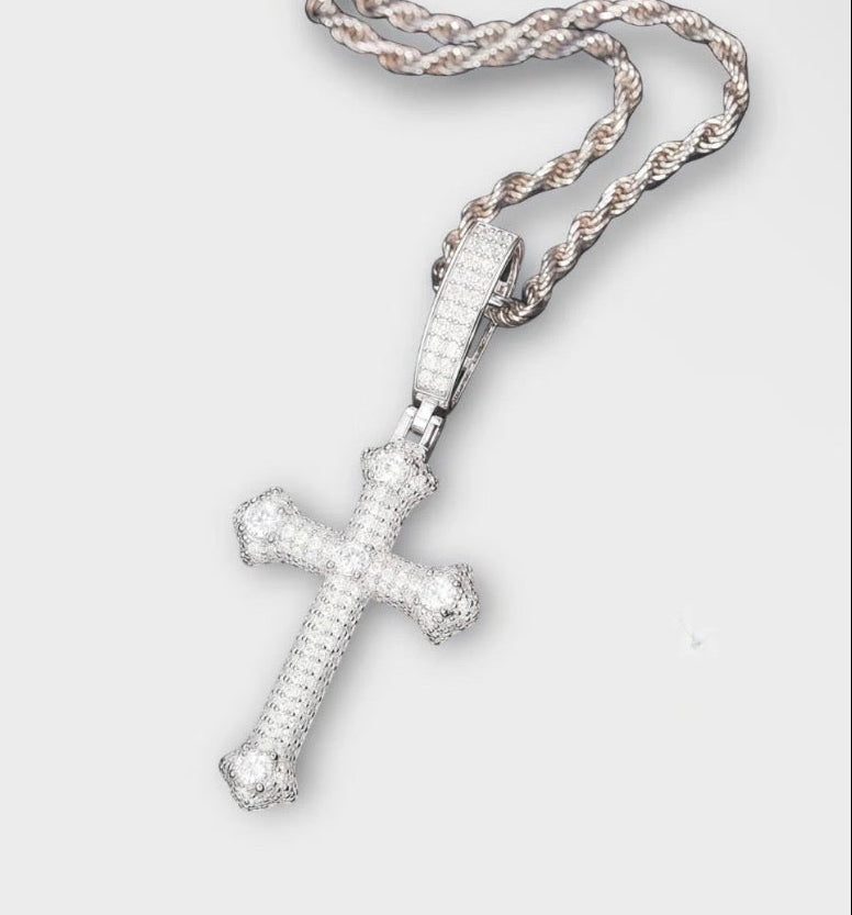 Moissanite Cross Pendant