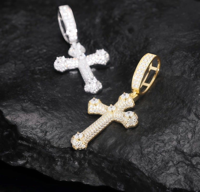 Moissanite Cross Pendant