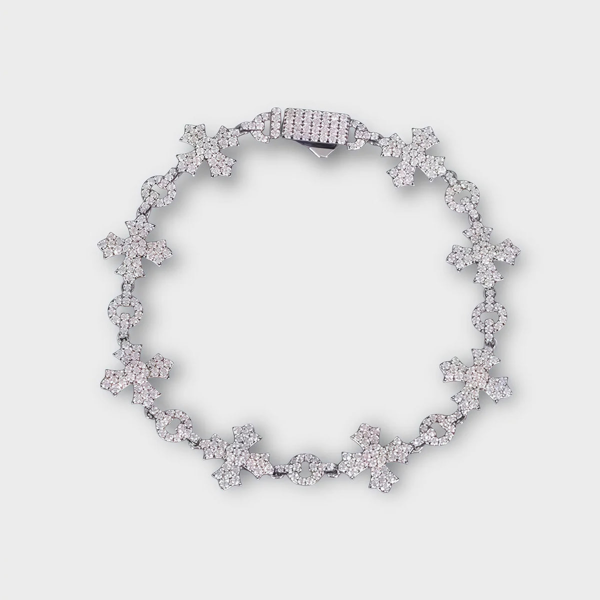 Cross Style Moissanite Bracelet