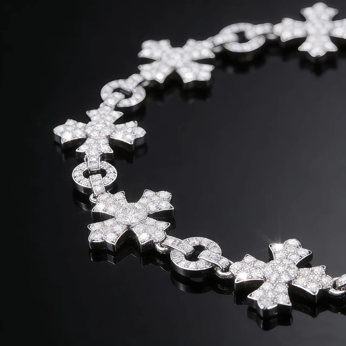 Cross Style Moissanite Bracelet
