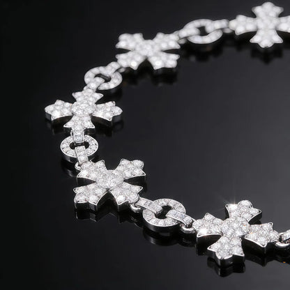 Cross Style Moissanite Bracelet