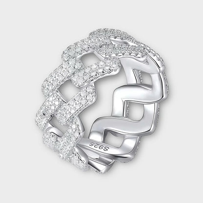 Moissanite Cuban Ring