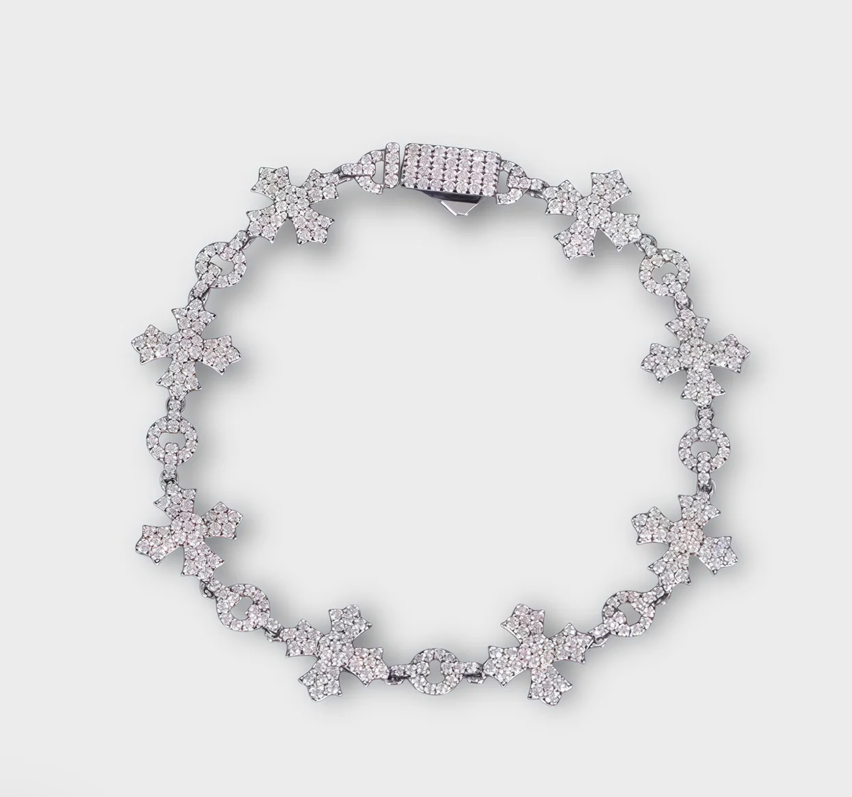 Cross Style Moissanite Bracelet
