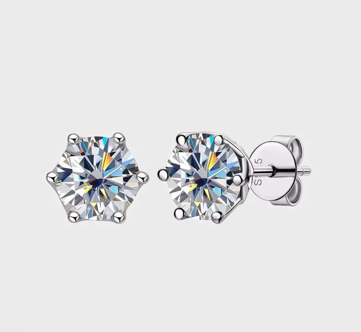 Moissanite Stud Earrings